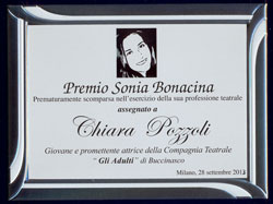 Targa premio alla memoria di Sonia Bonacina (GATaL) per Chiara Pozzoli